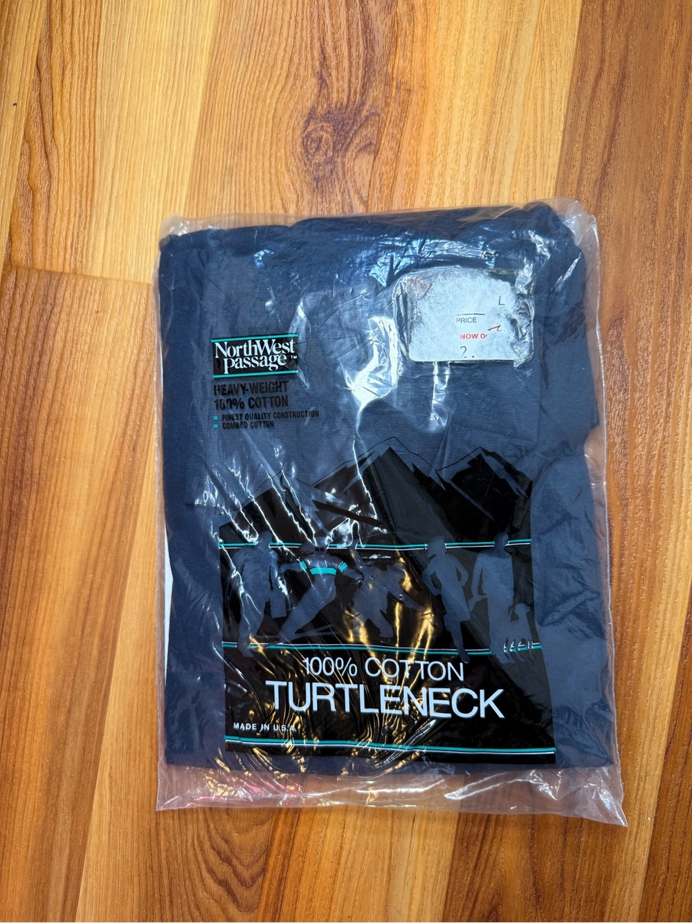 NorthWest Passage Navy 100% Cotton Turtleneck (New, Packaged)